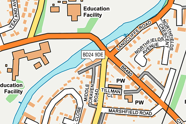 BD24 9DE map - OS OpenMap – Local (Ordnance Survey)