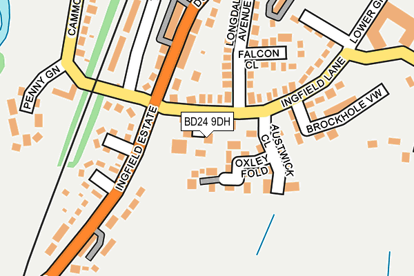 BD24 9DH map - OS OpenMap – Local (Ordnance Survey)