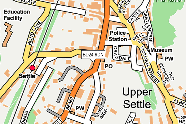 BD24 9DN map - OS OpenMap – Local (Ordnance Survey)