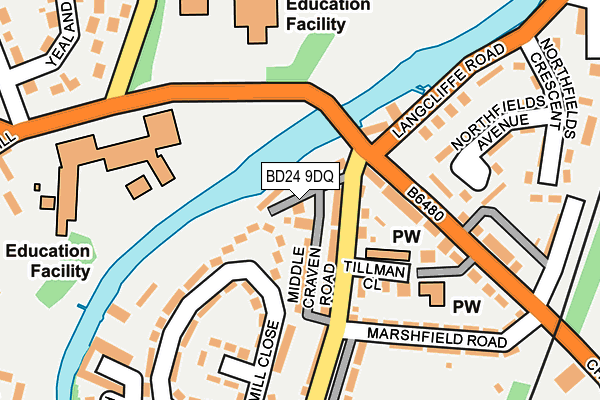 BD24 9DQ map - OS OpenMap – Local (Ordnance Survey)