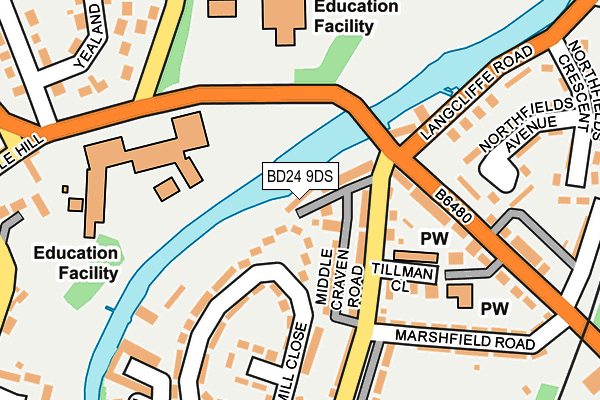 BD24 9DS map - OS OpenMap – Local (Ordnance Survey)