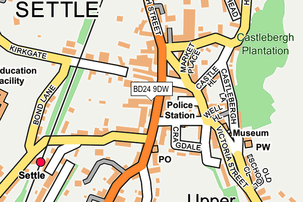 BD24 9DW map - OS OpenMap – Local (Ordnance Survey)