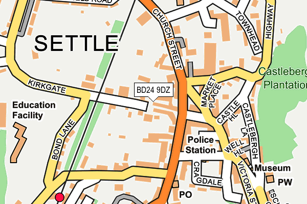 Map of SETTLE VICTORIA HALL ENTERPRISES LTD at local scale