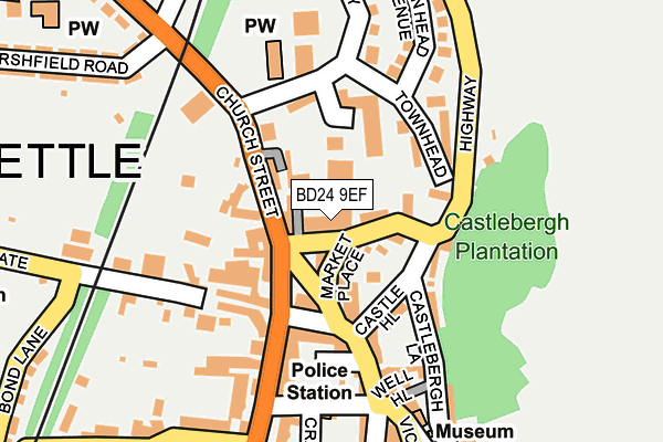 BD24 9EF map - OS OpenMap – Local (Ordnance Survey)