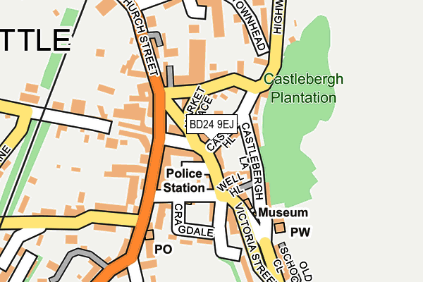 BD24 9EJ map - OS OpenMap – Local (Ordnance Survey)