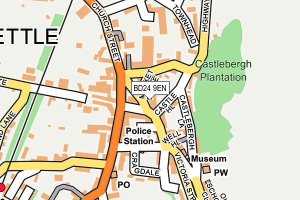 BD24 9EN map - OS OpenMap – Local (Ordnance Survey)