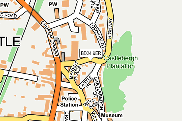 BD24 9ER map - OS OpenMap – Local (Ordnance Survey)