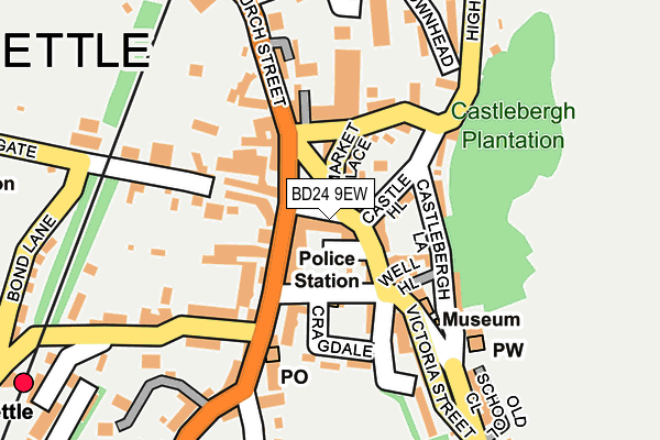 BD24 9EW map - OS OpenMap – Local (Ordnance Survey)