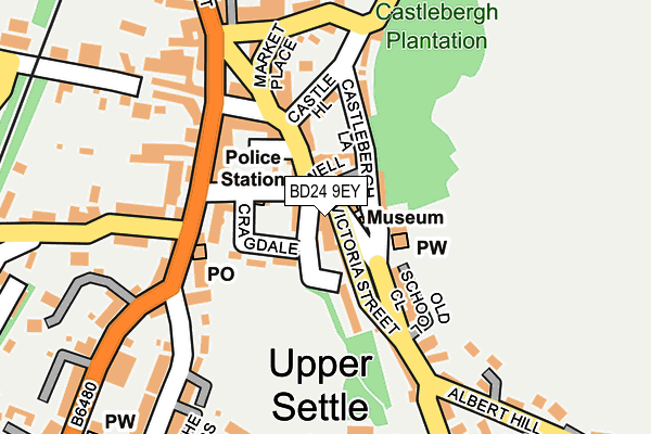 BD24 9EY map - OS OpenMap – Local (Ordnance Survey)