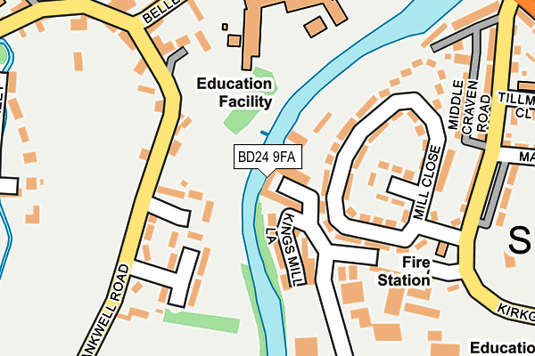 BD24 9FA map - OS OpenMap – Local (Ordnance Survey)