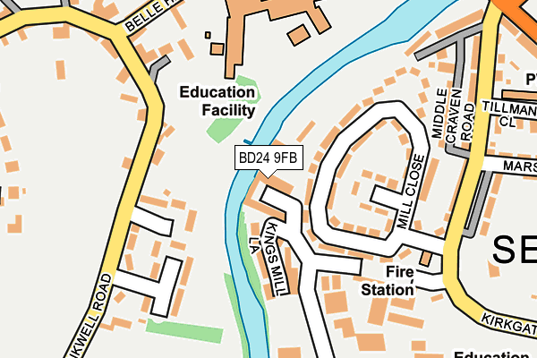 BD24 9FB map - OS OpenMap – Local (Ordnance Survey)