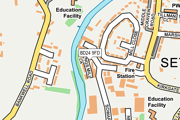 BD24 9FD map - OS OpenMap – Local (Ordnance Survey)