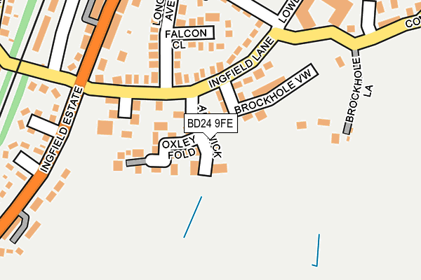 BD24 9FE map - OS OpenMap – Local (Ordnance Survey)
