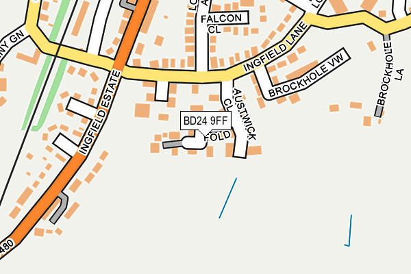 BD24 9FF map - OS OpenMap – Local (Ordnance Survey)