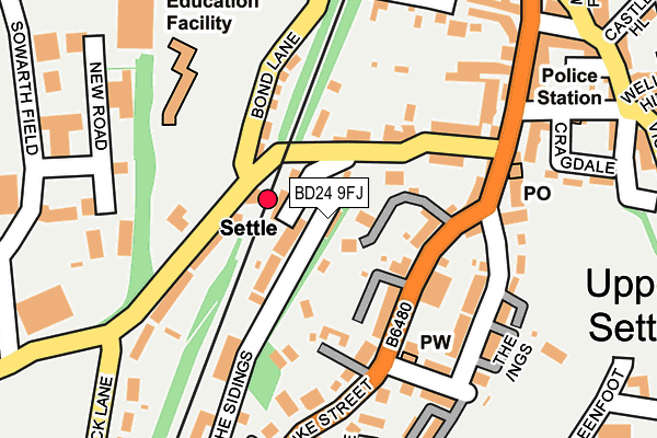 BD24 9FJ map - OS OpenMap – Local (Ordnance Survey)