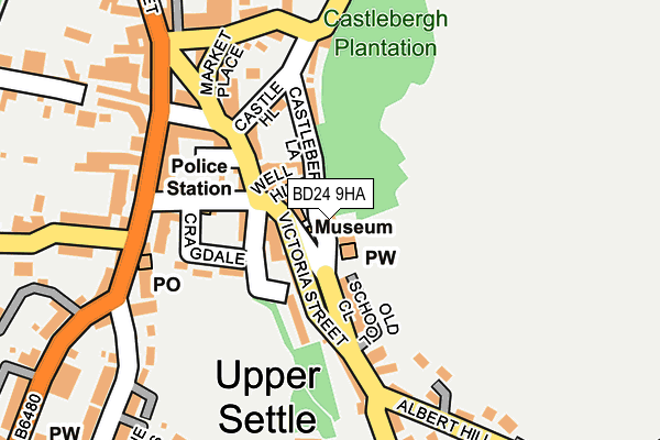 BD24 9HA map - OS OpenMap – Local (Ordnance Survey)