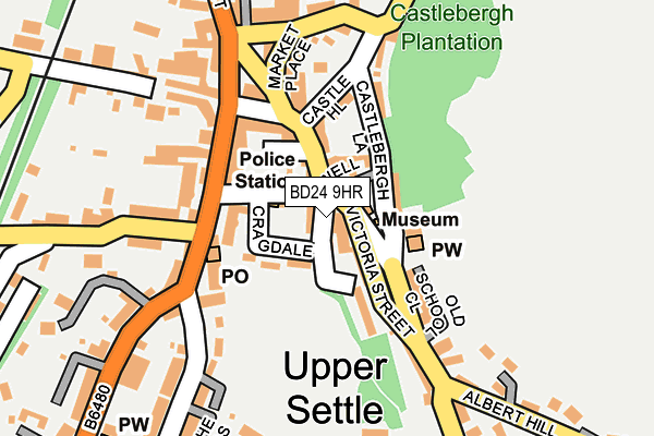 BD24 9HR map - OS OpenMap – Local (Ordnance Survey)