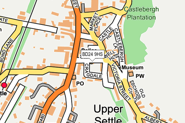 BD24 9HS map - OS OpenMap – Local (Ordnance Survey)