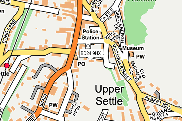 BD24 9HX map - OS OpenMap – Local (Ordnance Survey)