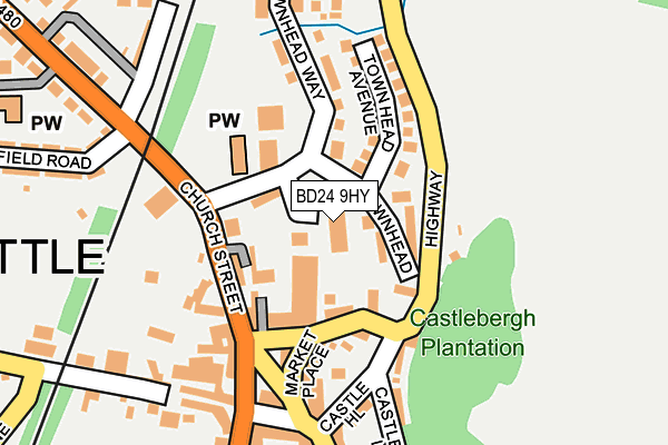 BD24 9HY map - OS OpenMap – Local (Ordnance Survey)