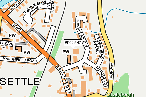 BD24 9HZ map - OS OpenMap – Local (Ordnance Survey)