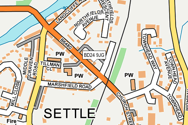 BD24 9JG map - OS OpenMap – Local (Ordnance Survey)