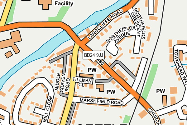 BD24 9JJ map - OS OpenMap – Local (Ordnance Survey)