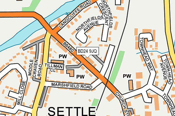BD24 9JQ map - OS OpenMap – Local (Ordnance Survey)