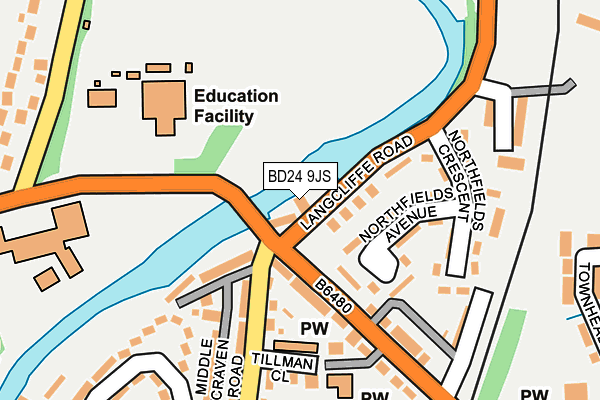 BD24 9JS map - OS OpenMap – Local (Ordnance Survey)