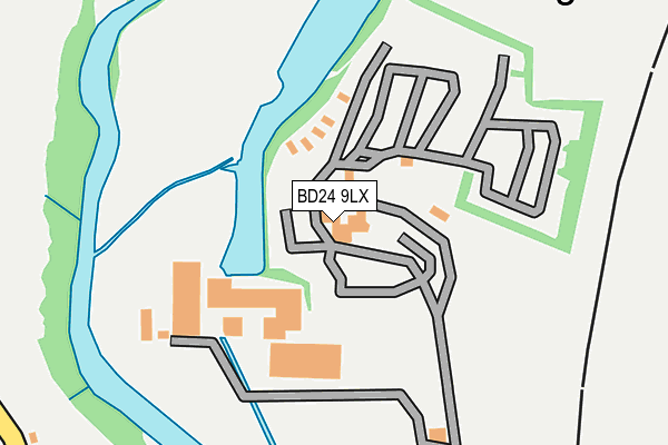 BD24 9LX map - OS OpenMap – Local (Ordnance Survey)