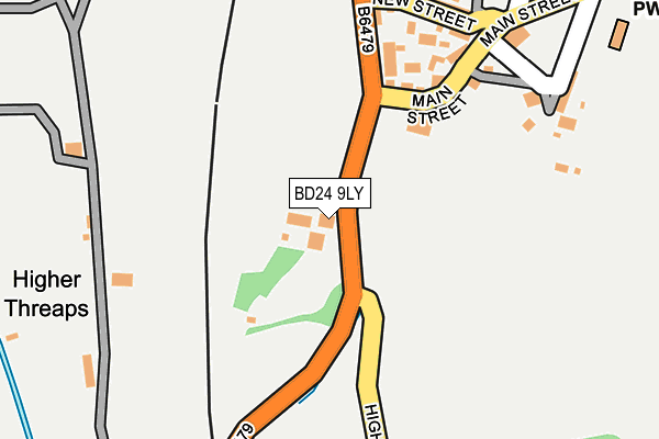 BD24 9LY map - OS OpenMap – Local (Ordnance Survey)