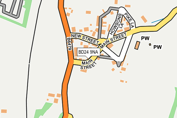 BD24 9NA map - OS OpenMap – Local (Ordnance Survey)