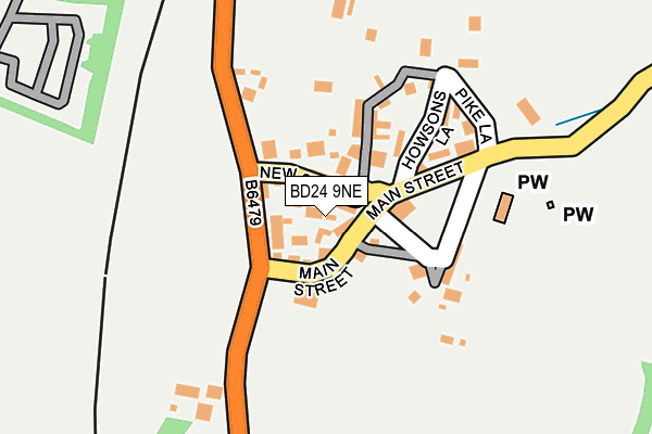 BD24 9NE map - OS OpenMap – Local (Ordnance Survey)