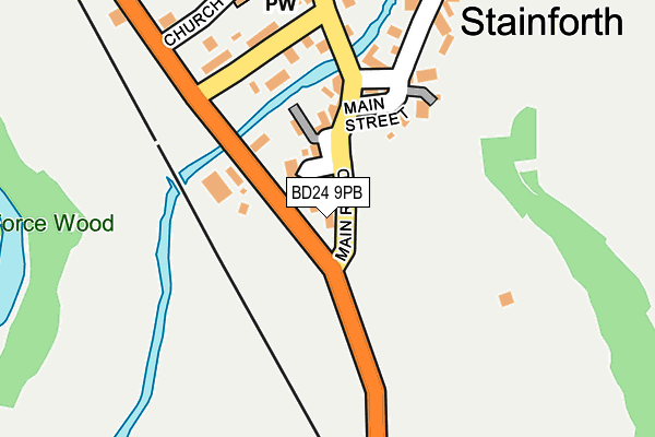 BD24 9PB map - OS OpenMap – Local (Ordnance Survey)