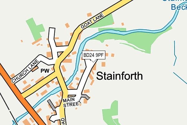 BD24 9PF map - OS OpenMap – Local (Ordnance Survey)