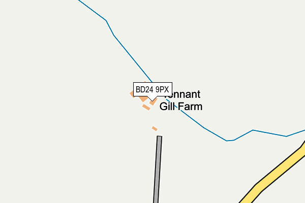 BD24 9PX map - OS OpenMap – Local (Ordnance Survey)