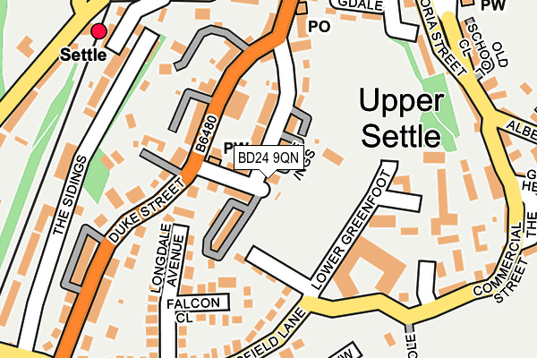 BD24 9QN map - OS OpenMap – Local (Ordnance Survey)