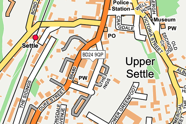 BD24 9QP map - OS OpenMap – Local (Ordnance Survey)