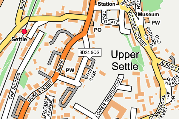 BD24 9QS map - OS OpenMap – Local (Ordnance Survey)
