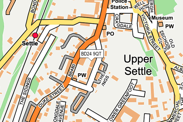 BD24 9QT map - OS OpenMap – Local (Ordnance Survey)