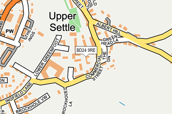 BD24 9RE map - OS OpenMap – Local (Ordnance Survey)