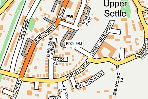 BD24 9RJ map - OS OpenMap – Local (Ordnance Survey)