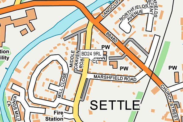 BD24 9RL map - OS OpenMap – Local (Ordnance Survey)