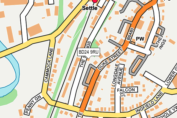 BD24 9RU map - OS OpenMap – Local (Ordnance Survey)