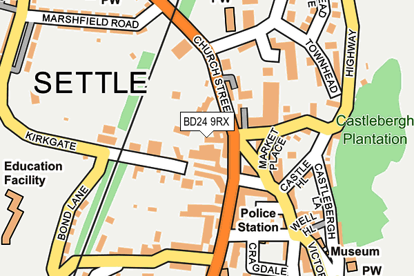 BD24 9RX map - OS OpenMap – Local (Ordnance Survey)