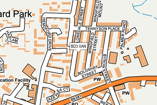 BD3 0AN map - OS OpenMap – Local (Ordnance Survey)