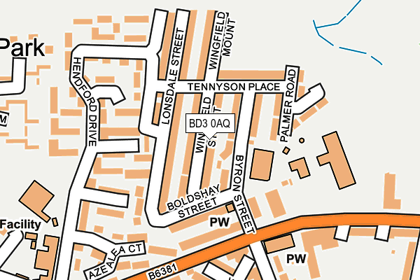 BD3 0AQ map - OS OpenMap – Local (Ordnance Survey)