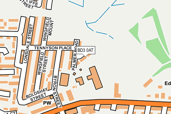 BD3 0AT map - OS OpenMap – Local (Ordnance Survey)