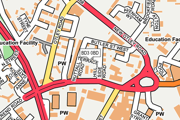 BD3 0BD map - OS OpenMap – Local (Ordnance Survey)