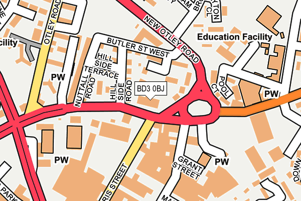 BD3 0BJ map - OS OpenMap – Local (Ordnance Survey)